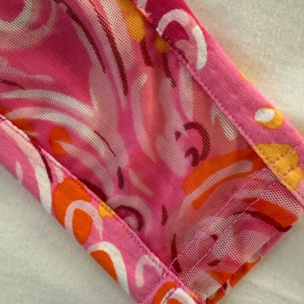 NWT - IBKUL Swirl Pattern Top in Pink and Orange - M - Picture 5 of 5